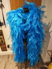 Blue flame Organza Boa Drag Queen - Burlesque - Pride