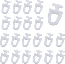 Curtain Track Rollers 60PCS 11mm/0.43Inch Dia White Plastic Curtain Track