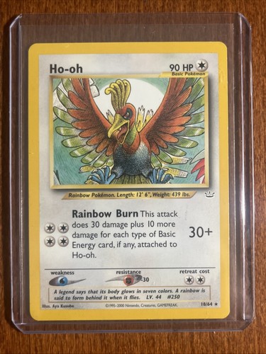 [LP+/NM] 2000 Pokemon Neo Revelation Ho-oh Unlimited #18/64 Rare