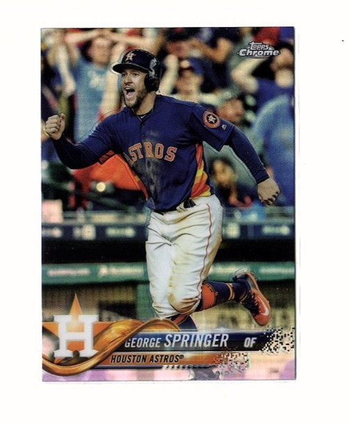 George Springer 2018 Topps Chrome #17 Refractor Houston Astros