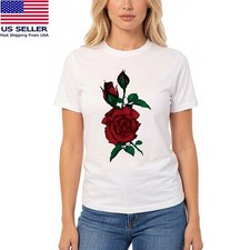100 Cotton T-Shirt Women Printed Round Neck Short Sleeve T Shirt Plain Tee 3