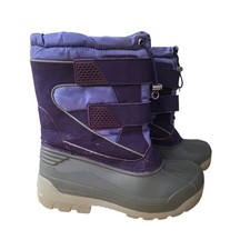 Lands End Girls Purple Waterproof Winter Snow Boots Youth Size 4M