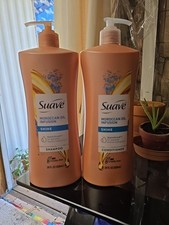 Suave Moroccan Oil Infusion SHAMPOO & CONDITIONER w/Pump 28 oz HTF New Set 0.68 per gallon