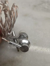 White ONKYO E700M Hi-Res In-Ear Headphones Canal Type With Mic Tested/Works