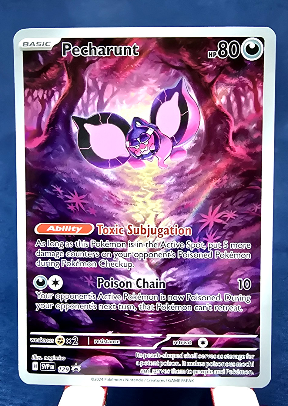 Pokémon Pecharunt 129 Scarlet & Violet Black Star Promo Holo, NM + Bonus