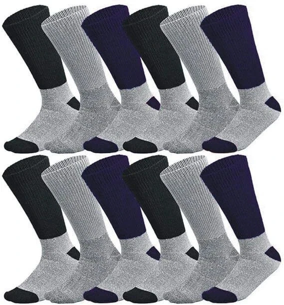Wholesale Bulk Diabetic Thermal Crew Socks Non-Binding Loose Thick Warm Winter - Image 2 of 4
