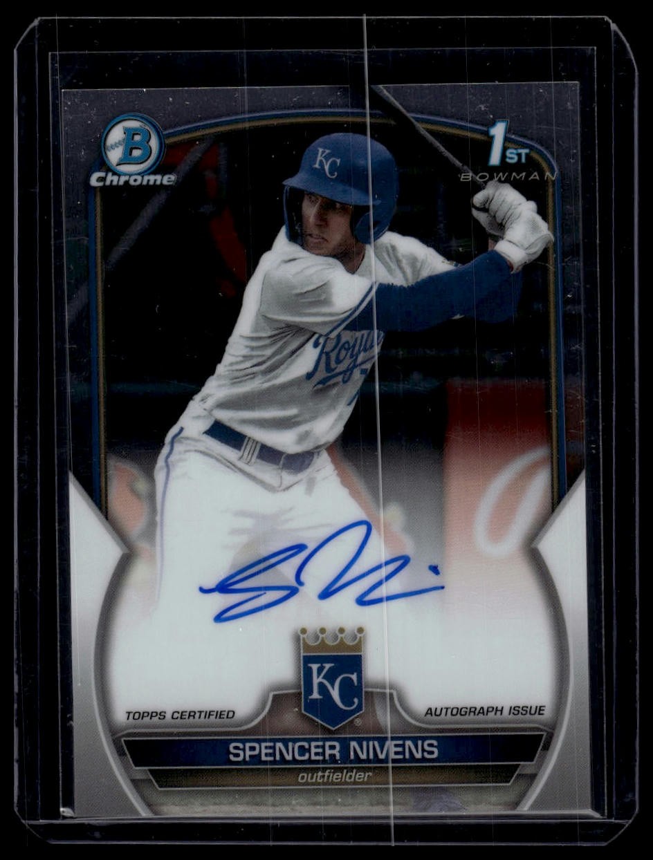 2023 Bowman Draft #CDA-SN Spencer Nivens Chrome Prospect Autographs