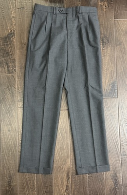 #ad #ad Lauren Ralph Lauren Total Comfort Wool Dress Pants Men’s 32x32 Charcoal Pleated C $49.99