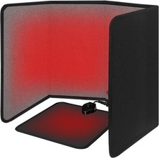 Foldable Space Heater w/Heated Foot Mat 300W Portable Under Desk Heater 8 Temp