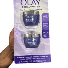 Olay Pro Advanced Retinol Complex Night Moisturizer Fragrance Free 1.7 Oz x 2
