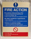 Fire Safety Fire Action Sign X5. -6 SW230