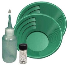 Sluice Monkey 12" 10" Green Gold Pans Panning Kit with Sniffer Vial
