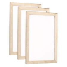 3pcs Silk Screen Printing Frame 13.4x9.8 Inch Wood with 160 White Mesh DIY