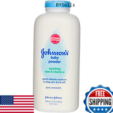 JOHNSON'S Aloe  Vitamin E Baby Powder 15 oz 3-Pack 