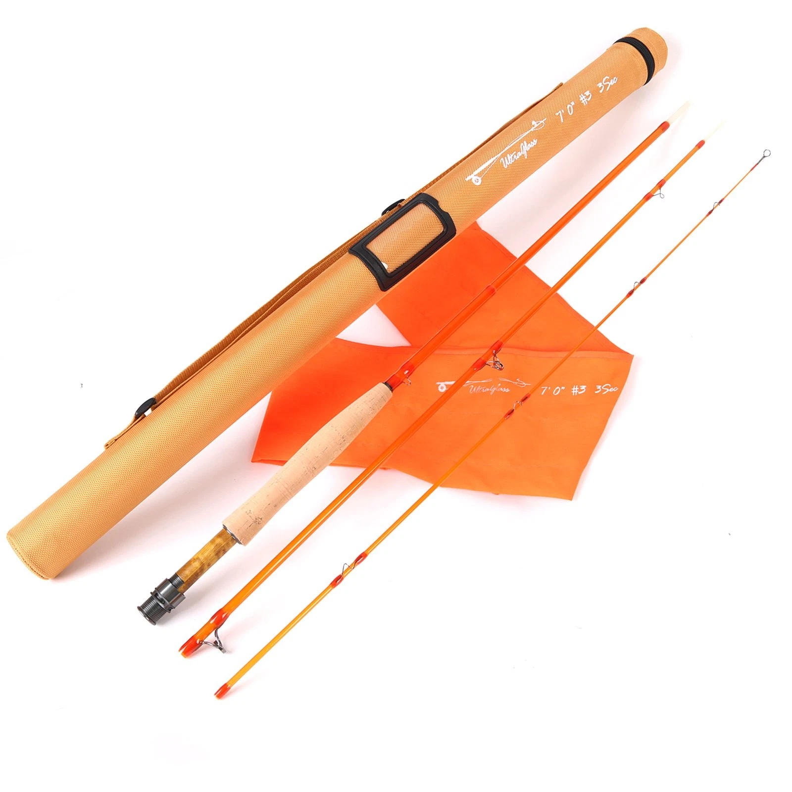 Fiberglass Fly Fishing Rod 3wt/5wt/6wt/8wt Blue, Orange, Purple, Transparent ...