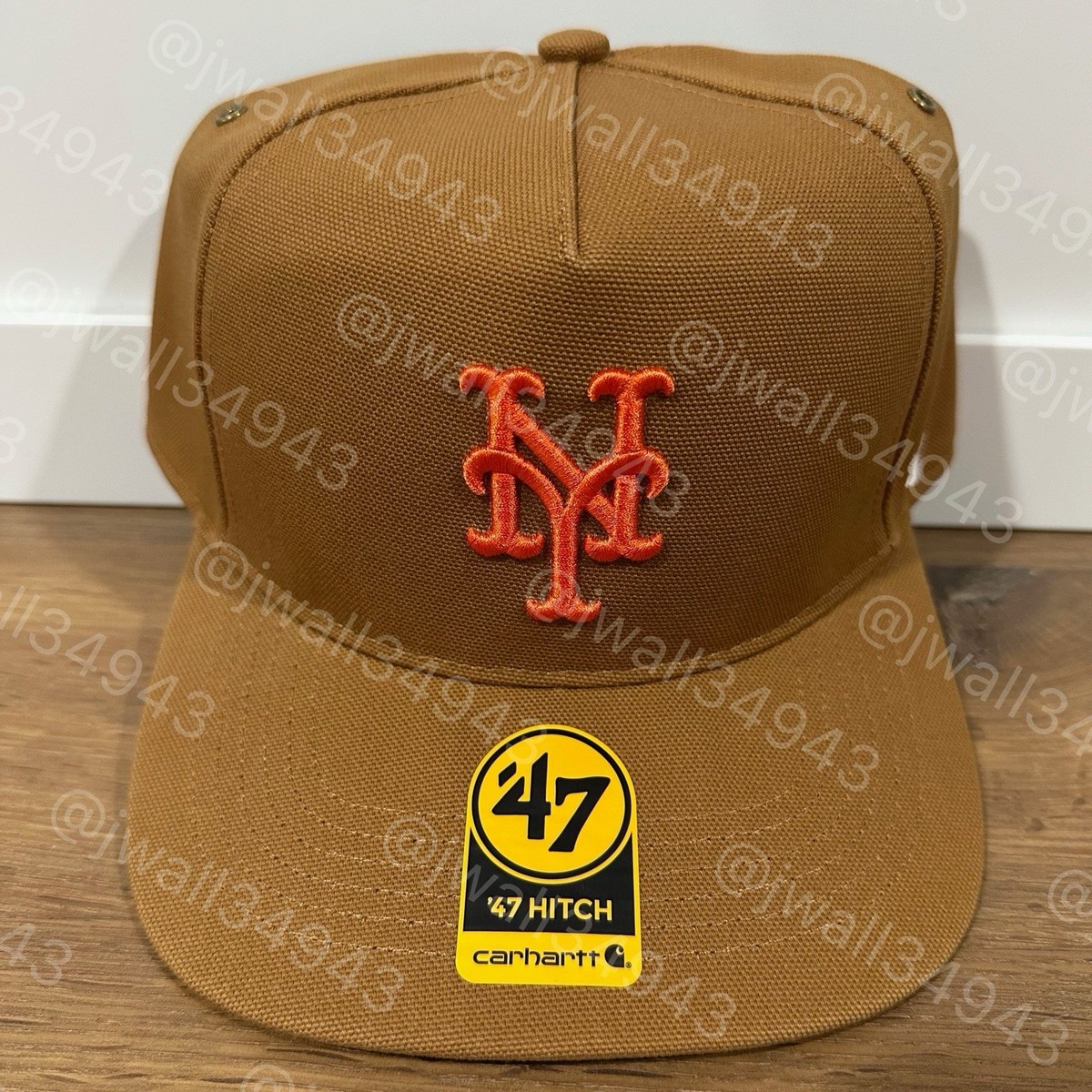 New York Mets Carhartt x '47 Hitch Adjustable Snapback Hat Cap MLB