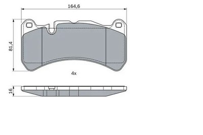 Bremsbelagsatz, Scheibenbremse 0 986 494 965 BOSCH für MERCEDES-BENZ CLK SLK