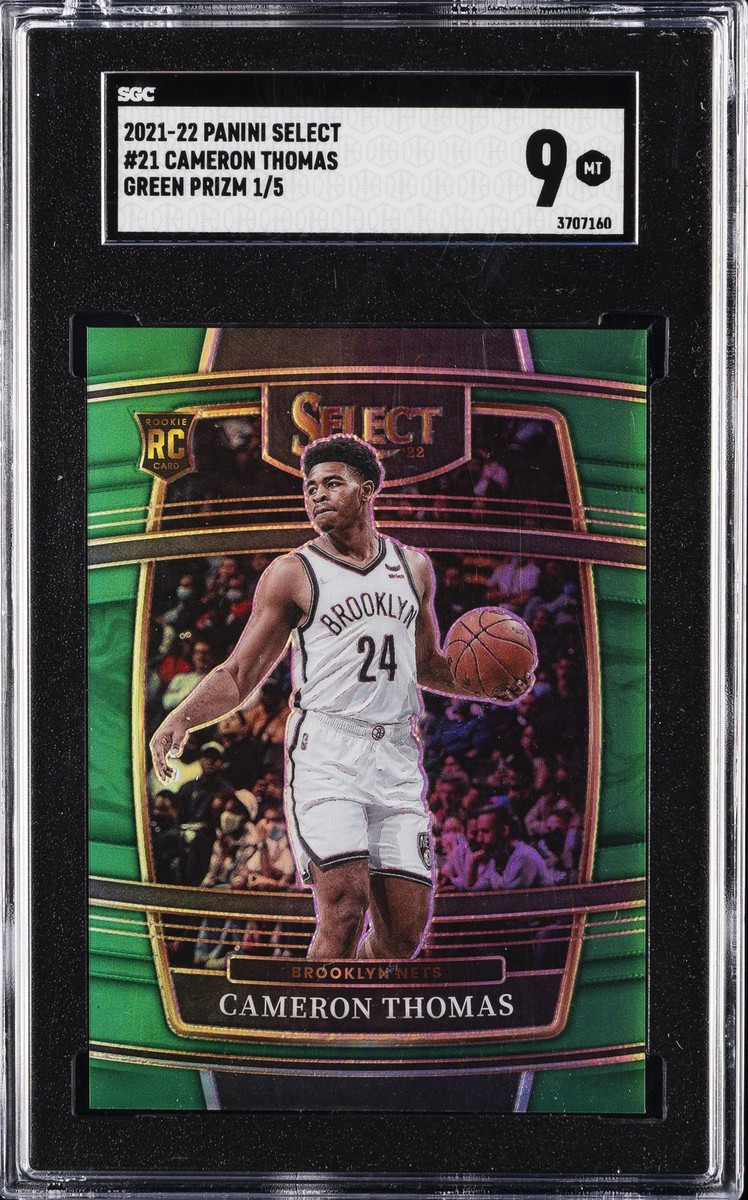 2021 PANINI SELECT GREEN PRIZM #21 CAMERON THOMAS #/5 SGC 9 | eBay