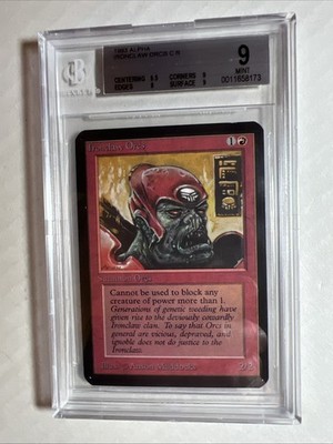 MTG Alpha Ironclaw Orcs BGS 9 Quad+ Mint  (Gem Mint centering) 1993