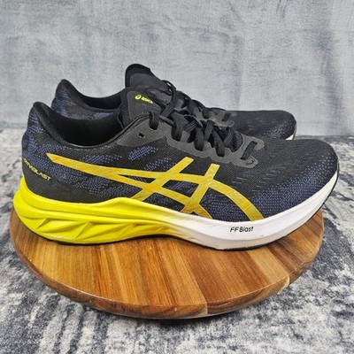 ASICS Dynablast 3 Shoes Mens Size 11.5 Black Lime Zest Running Athletic Sneakers