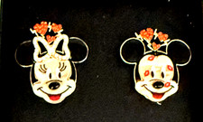 NIB BaubleBar for Disney Gold Tone Minnie Mickey Mouse Pierced Stud Earrings