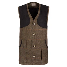 Thatchreed Brown Tweed Shooting Vest – Men’s Country / Shooting Waistcoat
