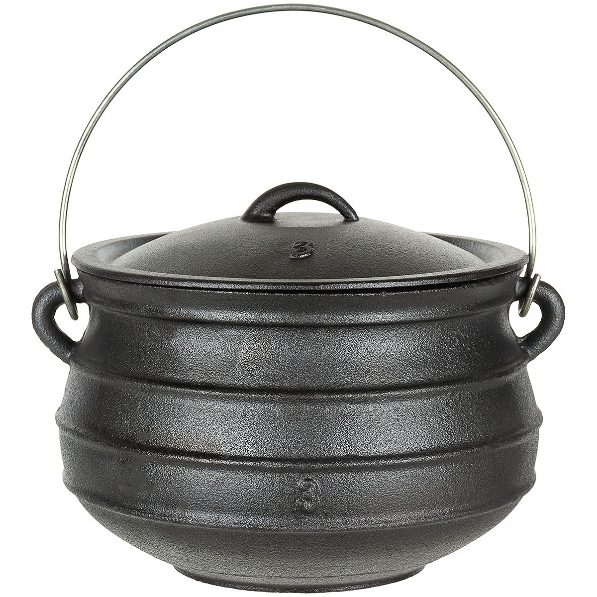 Cast Iron Olla con Tapa 5 Litros Olla Fuego Olla Camping Cazuela Asador