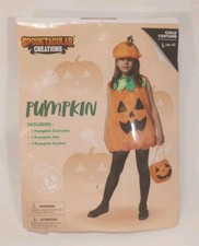 Spooktacular Pumpkin Costume Childs Large 10-12 3 Piece Set Halloween Outfit
