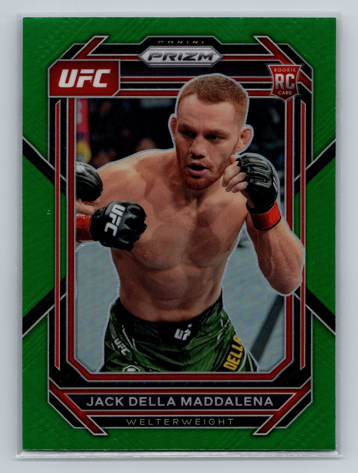 2023 Panini Prizm UFC Jack Della Maddalena RC #187 Green Prizm Rookie