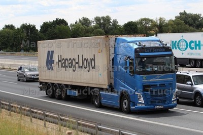 LKW Foto Volvo FH Container-Sattelauflieger Deutschland blau L&T Service #l6yl