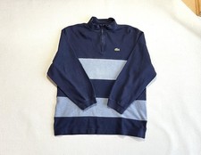 Lacoste 1/4 Zip Pullover M Herren Vintage Blau Grau
