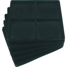 FindingKing 4 Slots Black Jewelry Display 1/2 Size Tray Inserts x5
