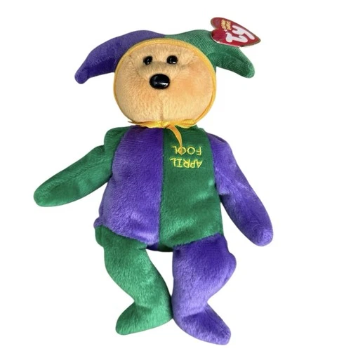 Ty Beanie Baby APRIL FOOL Bear Exclusive Vintage Plush Stuffed Toy NWT