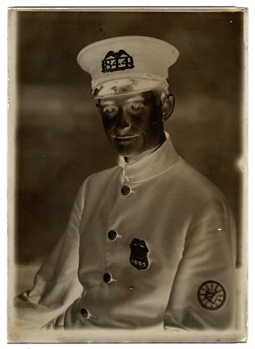 Vintage NYPD New York Police Department Mounted Trooper Glass Negative 5 X 7