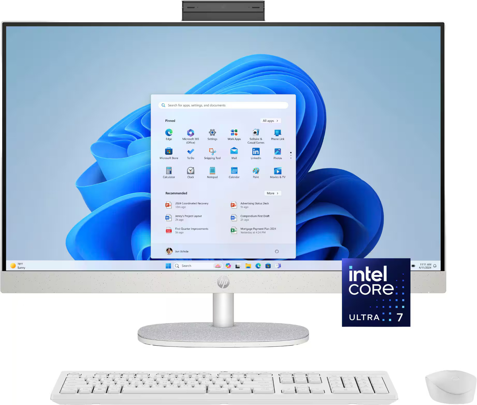 HP 27" Touch All-in-One Intel Ultra 7 Turbo Boost to 5.2GHz 2TB SSD 32GB RAM PC