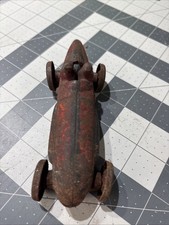 Vintage/ Antique A C Williams Red Cast Iron 2 Man Race Car Racer