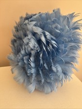 Gay Paree Cocktail Casque Hat Blue Feather '50s '60s Union Made U.S.A. VINTAGE