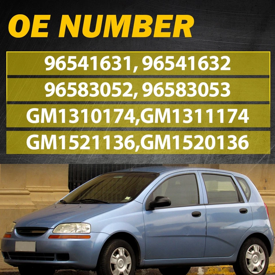 Juego de 4 manijas de puerta exterior delantera trasera izquierda derecha para Chevy Aveo 2004-2008 Foto 3 de 4