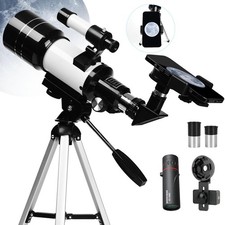 Telescope for Kids, 70mm Aperture 15X-150X Portable Refractor Telescope Wit...