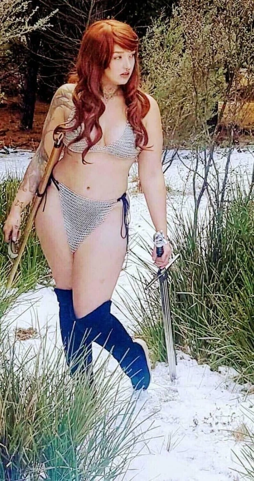 10mm Chainmail Bra Women Sexy Fantasy Bra & Pantie Bikini Cosplay Costume - Image 3 of 4