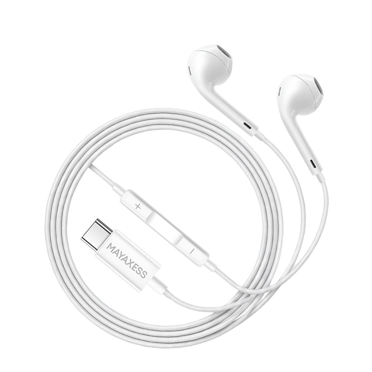 Écouteurs USB-C Mayaxess blanc pour éviter la latence audio sur Pixel 8