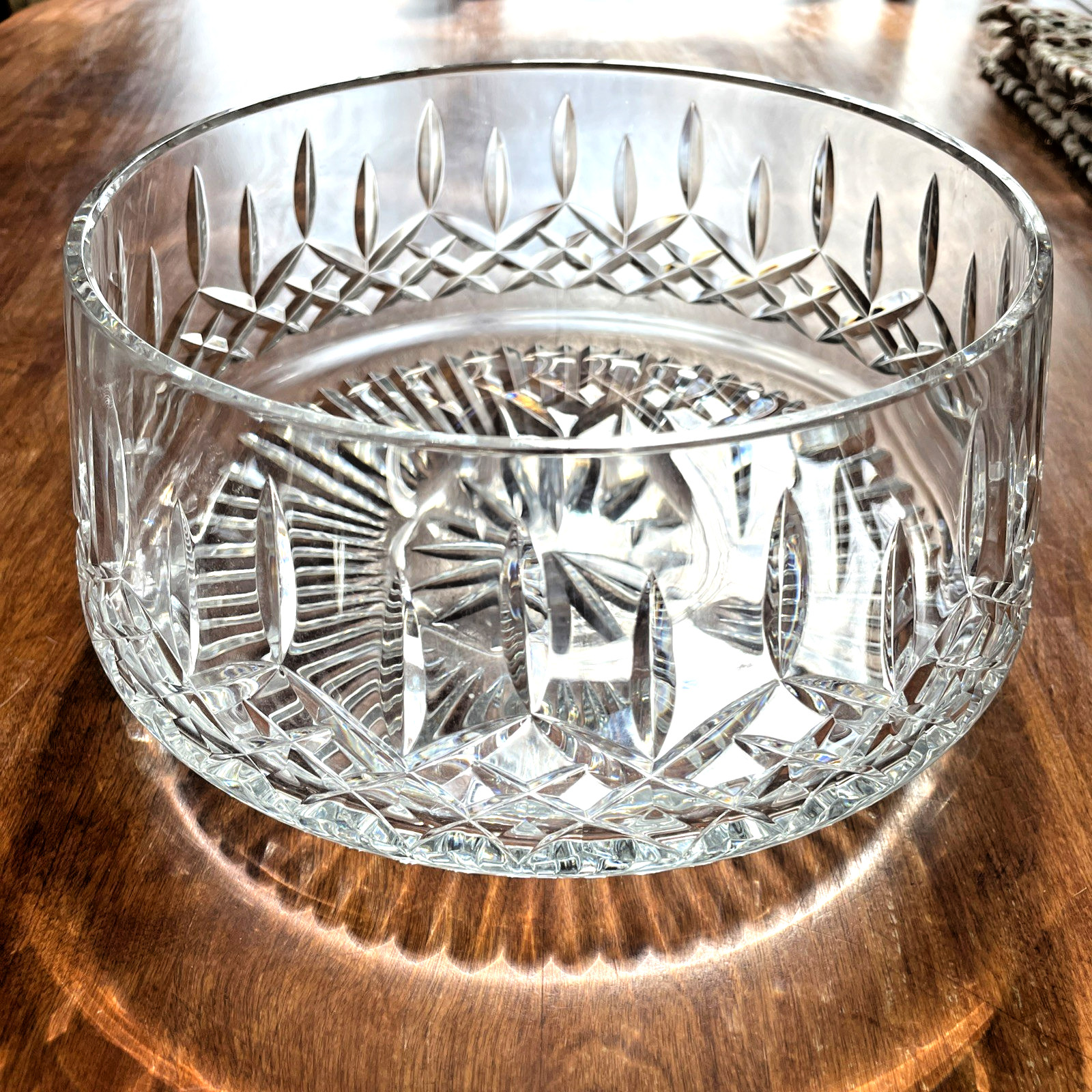 Waterford Lismore Crystal Round Bowl Roly Poly Sparkle 9.5