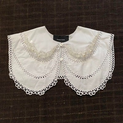 Simone Rocha Bejeweled detachable Collar White From Japan