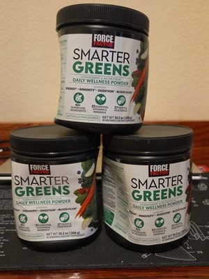 3x Force Factor Smarter Greens daily wellness powder 10.2 oz each MAY 2026