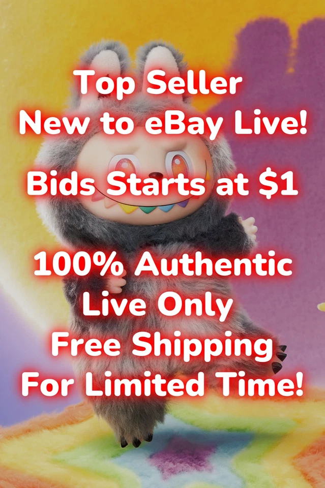 AUTHENTIC Labubu FREE SHIPPING - $1 Auctions & Zero Self-Control Required