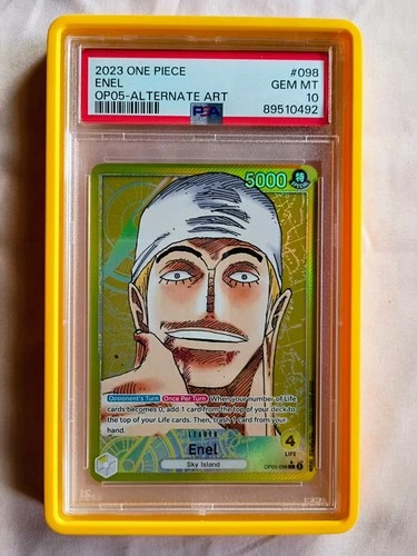 2023 ONE PIECE OP05-AWAKENING OF THE NEW ERA #098 ENEL ALTERNATE ART PSA 10