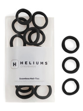 Small Soft Hair Ties - Black - 1 Inch Mini Nylon Bands, No Damage Ponytail Holde