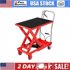 Hydraulic Lift Table Cart 500LBS Capacity 28.5" Lifting Height Single Scissor US