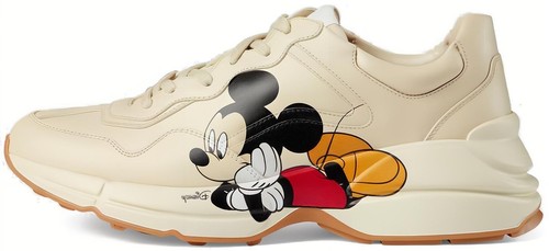 Gucci Ace Mickey Mouse Disney Beige Multi Leather Sneakers Sz G9 US 9.5 10 Mens Size 9 - Brand new Men main image 3