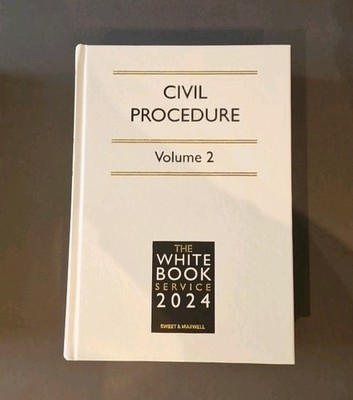 Civil Procedure Vol 2 2024, The White Book Service, law book
